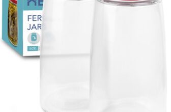 HEFTMAN Fermentation Jar One-way Air Release Storage Pickling 2.2 Litre – 2 Pack