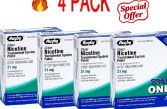 Rugby Clear Nicotine 21mg Transdermal System Patch Step Exp 06/2028-4 PACK