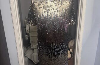 George Sequin Shift Dress Multi Colour UK14 Sparkly Party Cocktail Evening Dress
