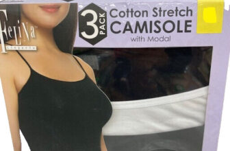 FELINA LADIES 3 PACK, COTTON STRETCH ,CAMISOLE(BLACK/WHITE, SMALL ) NWT