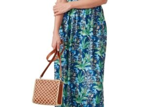 J. McLaughlin Aretha Silk Blend Maxi Dress US 4