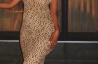 ZARA NEW WOMAN STRAPPY FLORAL POLKA DOT MAXI DRESS LIGHT BROWN 3675/535/730 S
