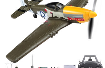 WWII P51 Mustang RC Airplane 2.4G 4-CH 6-Axis Gyro Fixed Wing 1Key Aerobatic RTF