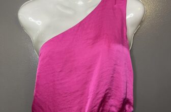 Steve Madden Dress Womens Small Pink One Shoulder Tiered Ruffle Satin Mini