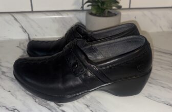 Ariat Danbury Black Leather Slip On Clogs Mules Loafers Shoes Women’s Size 7 B