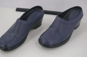 Dansko Blue Leather Wedge Mules Clogs Made in Portugal Size 36