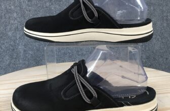 Clarks Cloudsteppers Shoes Womens 7M Breeze Port Casual Slip On Mule Clogs Black