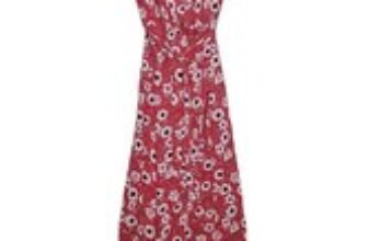 Velvet Torch Nordstrom Rack Womens Size Medium Red Floral Wrap Dress