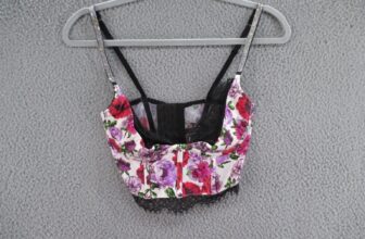 Victorias Secret Womens Floral Bustier Top Size S with Lace