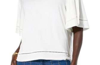 TWRHLL by Christie Brinkley Bell Sleeve T-Shirt Ivory