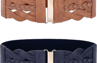 Women’s Elastic Wide Belts Vintage Stretchy Belt Retro Fashion Cinch Belts for D