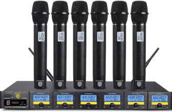 PRORECK MX66 6-Channels UHF Cordless Microphone System with 6 Hand-held Set