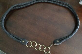 Boho faux leather round twisted brides dark brown belt