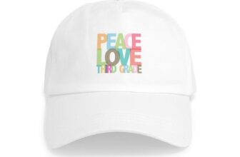 CafePress Peace Love Third Grade Cap Classic Baseball Cap (399907369)