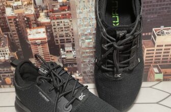 Kuru Atom Womens 7.5 Triple Black Athletic Running Waterproof Shoes Sneakers