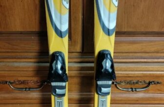 Women’s Elan Exar 140 cm Yellow Skis With Elan Adjustable Bindings