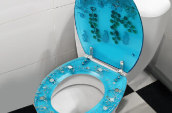 Resin U/V type Toilet Seat Aquarium Seat Blue Sea Fish Shells Shape Toilet Seat
