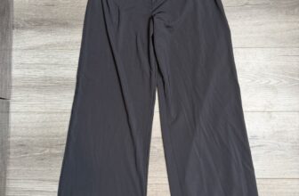 DKNY High Waist Maternity Black Wide Leg Pant Trouser Size Petit Fit UK 6-8