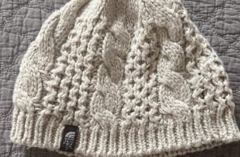 The North Face Women’s Cable Knit Fleece Lined Beanie Hat Wool Blend Beige OS