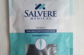 Salvere diamond dress women’s knee L compression socks 20-30 mmHg black 311314