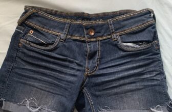 Dollhouse Women’s 6 Blue Solid Denim Cut-Off Shorts Button 5-Pocket