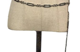 Chaps Silver-Tone Chain Link Belt S/M 41″