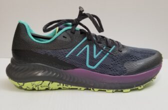 New Balance Womens V5 Gray Purple Green Hiking Athletic Outdoor Shoes Size 9.5 B