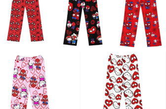 Spiderman* Kitty Pajama Pants Fairy Women Flannel Autumn Warm Pant Harajuku