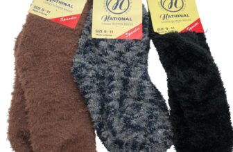 NWT Fuzzy Slipper Socks 3 Pair Brown Black Fleece Winter Womens 9-11 Indoor Crew