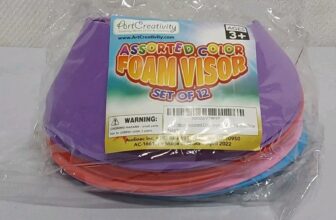 Assorted Color Foam Visor Set Of 12
