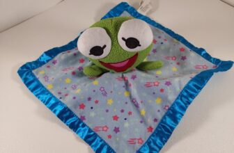 Disney Baby Kermit Security Blanket Lovey Blue Satin Shooting Star Rattle Toy