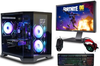 Intel Core i7 Desktop Gaming PC Bundle 16GB RAM 480GB SSD NVIDIA GT1030 Win 11