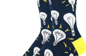 Light Bulbs Socks For Men Adult Casual Hosiery Gift Fits Shoe Size 712