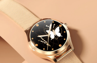 🔥 Women’s Stainless Steel Smartwatch 1.1″ Touch, USB 3.0, Gold/Silver ⌚