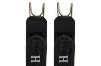 2PCS Tactical Metal Hook Elastic Belt Buckle-Less Invisible Waist Belt Closure