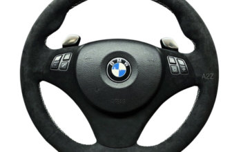 BMW E90 E91 E92 E93 E81 E82 M3 M1 M SPORT FLAT BOTTOM ALCANTARA STEERING WHEEL