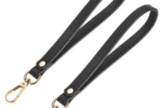 Wristlet Strap [2PCS] – PU Leather Hand Strap  – [Black-Gold-8.27In]
