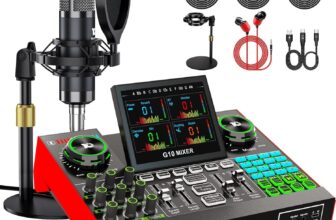 Podcast Microphone Bundle with Live Sound Board Audio Mixer,Podcast Equipment..