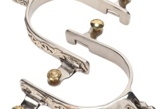 Focket Western Cowboy Spurs, 1 Pair Horse Spurs Stainless Steel Western Horse…