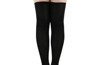 Extra Long Cotton Stripe Thigh High Socks Over the Knee High Plus Size Stockings