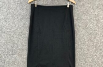 Commonry Skirt Womens 10 Black Straight & Pencil Cotton Blend 45821