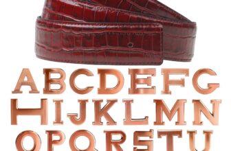 Leather Belt Reversible in Crocodile Bordo Belt Buckle with 32mm H Rose Gold