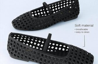 Cushionaire Women’s Weavy Squared Toe Woven Ballet Fla Size 8.5