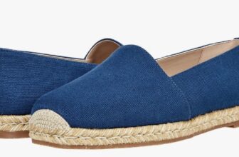 Stuart Weitzman womens Dree Slide Espadrille Blue Canvas Size 5 Slip On Loafer