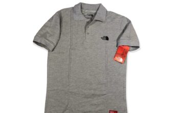 The North Face Polo Shirt Short Sleeve Mens medium Gray Golf