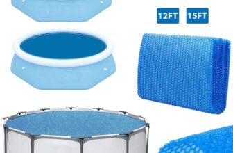 Solar Pool Cover for 8, 10, 12 & 15ft Fast Set Inflatable Paddling Swimming Pool