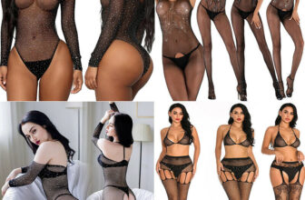 Women Sexy Lingerie Glitter Diamond Bodystockings Dress Bodysuit Sleepwear