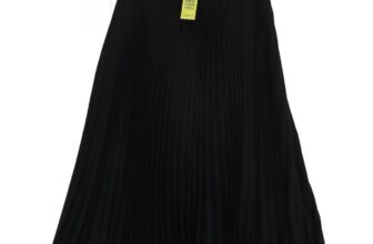 Jolie Moi Women’s Midi Skirt UK 20 Black 100% Polyester Midi Pleated