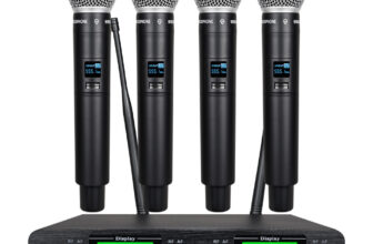 Wireless Microphone System  4 Channel Pro Audio UHF 4 Handheld Dynamic Mic Party