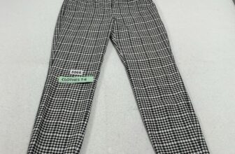 Womans Jr Excellent Express Columnist Checkered Pants Size O Black White